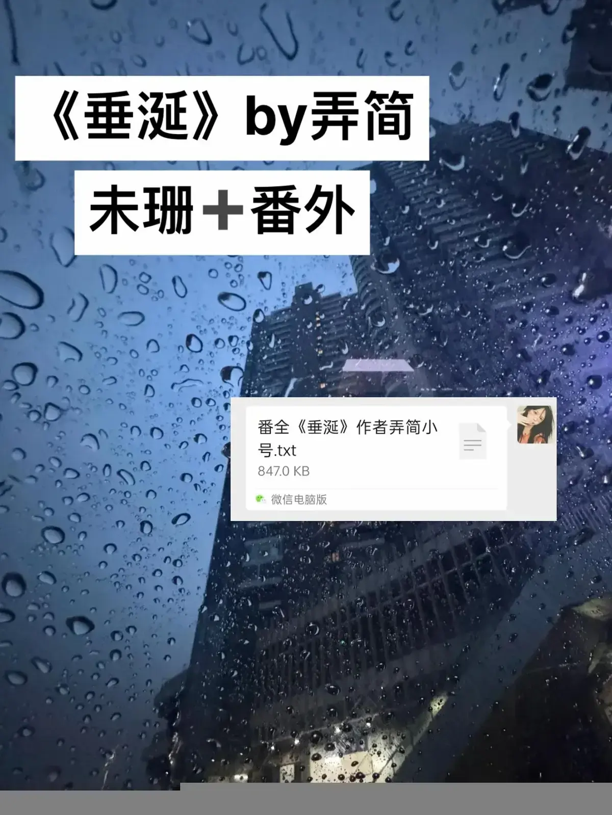 《垂涎》原著小说TXT未删减免费全本-垂涎by弄简全文阅读（含番外）网盘资源-《垂涎》TXT完整版百度云下载