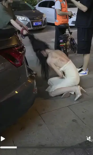 聚焦《白裙女子被抓头发跳河》，湘E车牌关联小三疑云